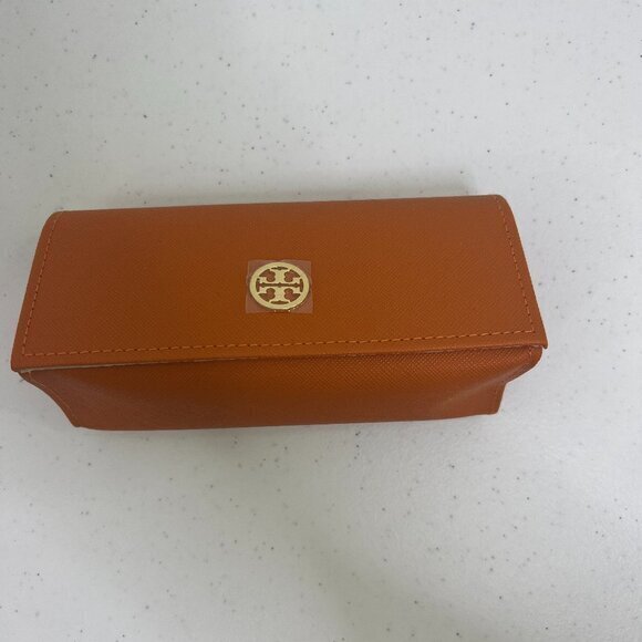 Tory Burch Large Orange Magnetic Sunglasses Eyeglasses‎ Case Big Textured - Picture 1 of 10